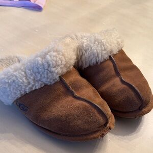 UGG Kids' Tan Sheepskin Slippers